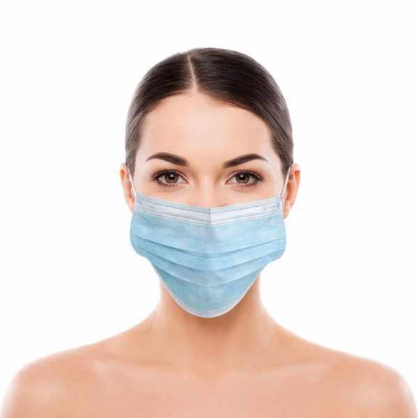 100 Mascarillas azul higienicas  3 capas